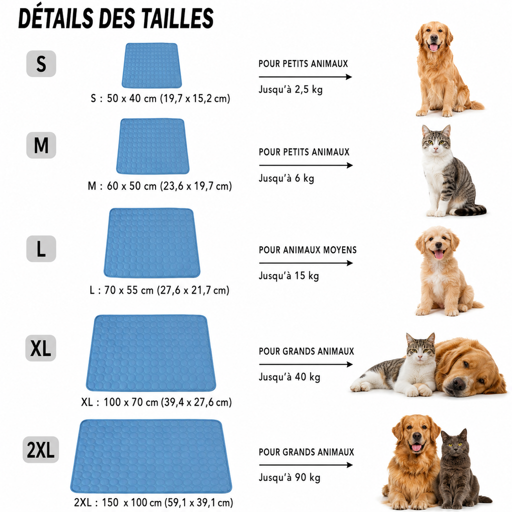 Lupia® Tapis Rafraîchissant Premium – Pour chiens & chats