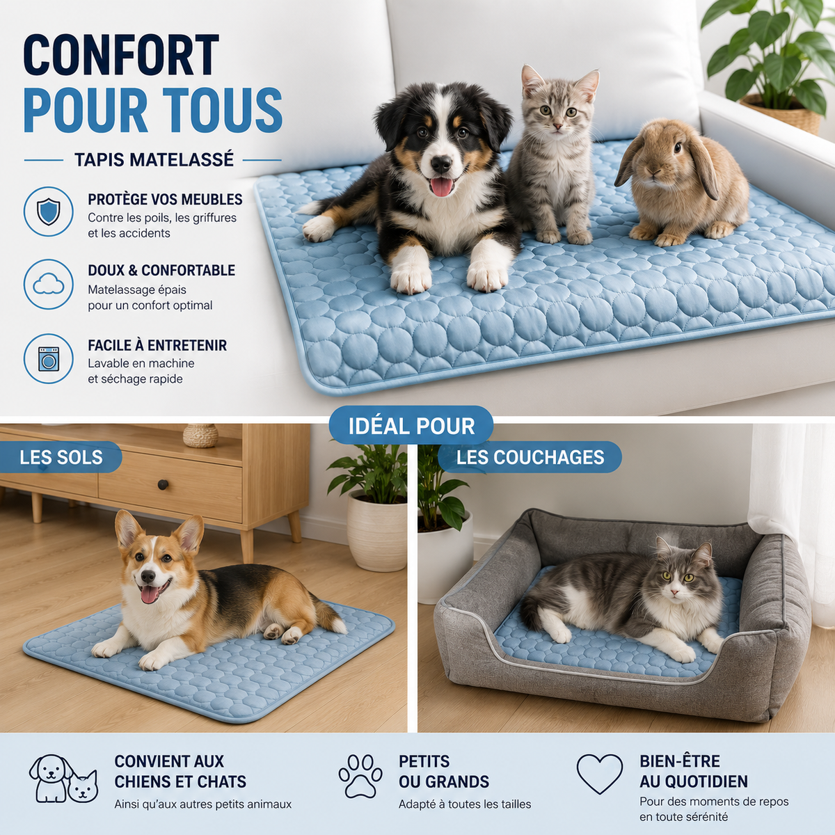 Lupia® Tapis Rafraîchissant Premium – Pour chiens & chats
